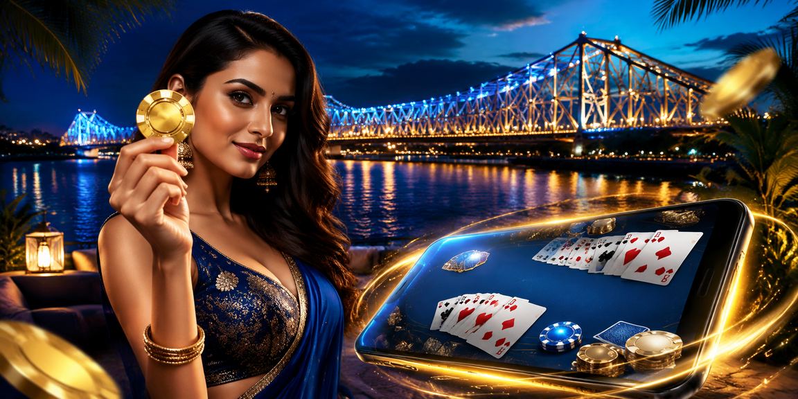 Kolkata city with Bollywood theme and rummy card game